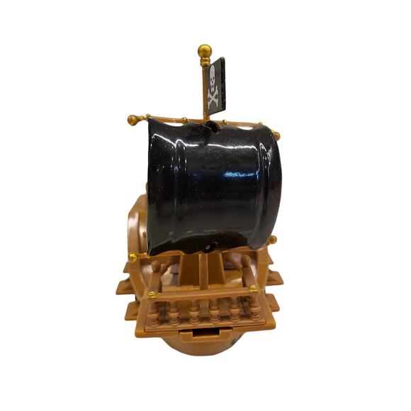 Disney Parks Pirates of the Caribbean Mickey Red White Pullback Pirate Ship - Picture 2 of 11